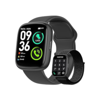 Relogio Smartwatch Masculino e Feminino,Tela HD de 1,8" Relógio Smartwatch com Alexa, 100 Esportes,Frequência Cardíaca e Monitoramento do Sono,IP68 à rova d'água,Compatível com Android iOS,2 Pulseiras