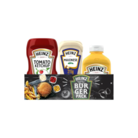 Heinz Pack Hamburguer Ketchup 397G + Maionese 215G + Mostarda 255gG