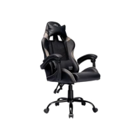 Cadeira Gamer TGT Heron TC2 | Espuma Moldada | Almofadas para Lombar e Pescoço | Suporta até 120kg | Ajuste de Inclinação | Braço Fixo | Preto | TGT-HRTC-BL03