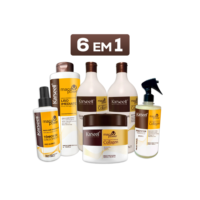 Kit 6 em 1 Karseell Collagen Linha Completa Máscara Shampoo Condicionador Progressiva Protetor Térmico Tônico Capilar