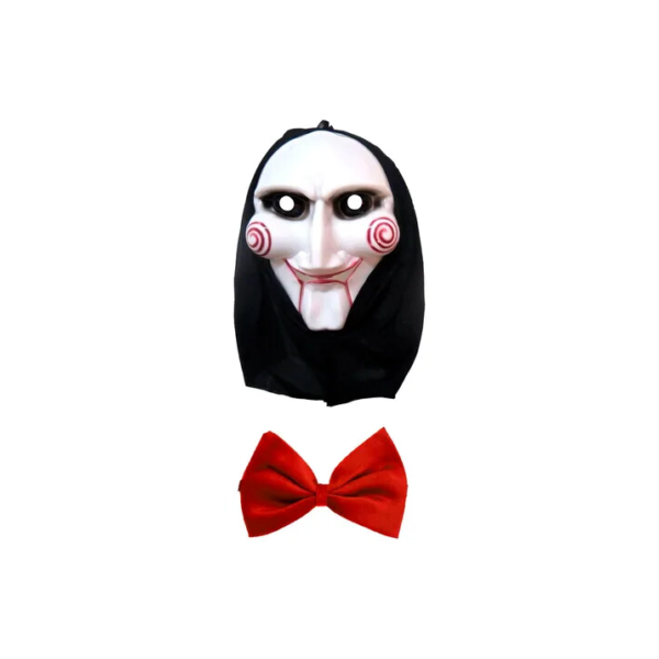 Fantasia Jogos Mortais Mascara C/ Capuz E Gravata Cosplay