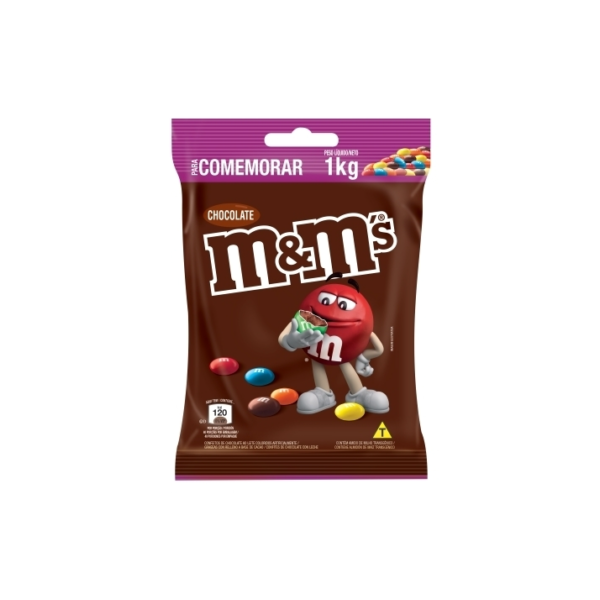 Confeito De Chocolate Ao Leite M&m's Para Comemorar Pacote 1kg