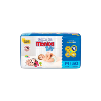 Fralda Turma da Mônica Baby Mega M 50 Unidades