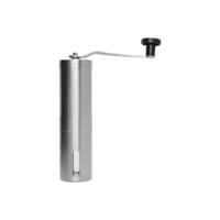 Mimo Style Moedor de Café Manual de Aço Inoxidável 21cm, Totalmente Ajustável Para Definir Aspereza de Moagem Perfeita. Manivela Removível e Mais Silencioso. Capacidade 45g de Café