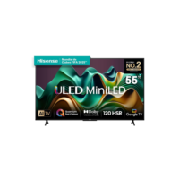 Smart TV 55” Hisense Ultra HD 4K Mini LED U6N com Google TV, Wi-Fi, Bluetooth, USB e HDMI - 55U66LUA