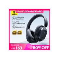 Baseus Bowie 10 Max Fones de ouvido sem fio 46dB Híbrido com cancelamento de ruído ativo Fones de ouvido Bluetooth 5.4 Hi-Res LHDC Headset 120H