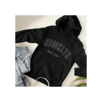 Blusa De Frio Unissex Moletom Flanelado Capuz Brooklyn