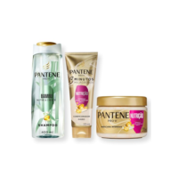 Pantene Kit Nutrição com Shampoo PRO-V Bambu Nutre & Cresce 400ml, Condicionador Diário com Pérolas Pro-Vitaminas 3 Minutos Milagrosos Nutrição 170ml, e Máscara Capilar Intensiva Nutrição 270ml