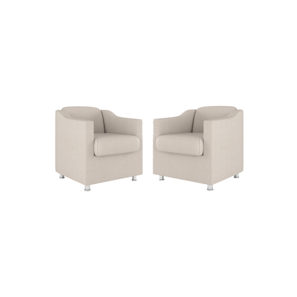 Kit 02 Poltronas Recepção Consultório Suede – Balaqui Decor