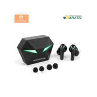 H'maston  RS-30 Fone de Ouvido Sem fio Gamer Bluetooth 5.3 com Microphone e Luz Redução de Ruído LED
