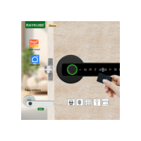 RAYKUBE Tuya BLE Fechadura de porta com impressão digital Fechadura eletrônica digital com senha / chave / cartão IC / Smartlife / Tuya APP desbloqueio
