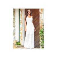 Vestido Longo De Tricot, Com Forro, Alcinha