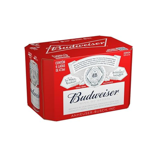 Pack de Budweiser Lata 473ml, 12 Unidades