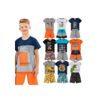 Kit 10 peças de Roupa Conjunto Infantil e Juvenil Menino Tamanho 01 ao 16