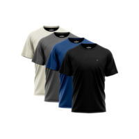 Kit 4 Camisas Dry-fit Sandrini Masculina Academia Treino Uv Tamanho M