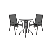 Conjunto De Mesa Com 2 Cadeiras Empoli Em-6021 Para Jardim