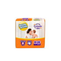 Fralda Pom Pom Protek Proteção de Mãe Jumbo M 28 Unidades