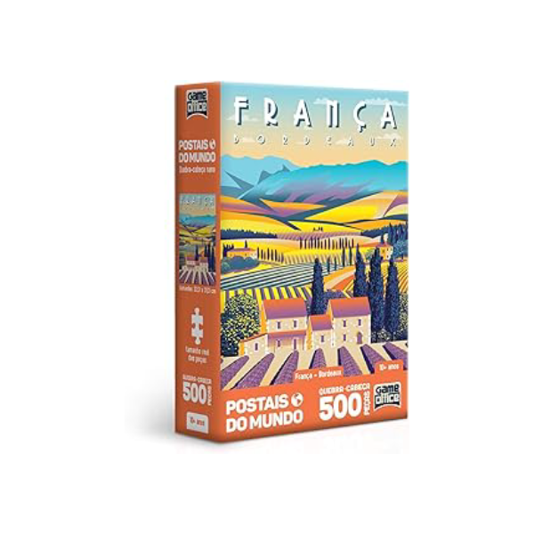 Postais do Mundo: França - Bordeaux - Quebra-cabeça Nano - 500 peças - Toyster Brinquedos