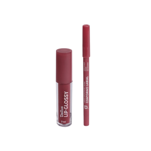 Kit Lápis Contorno Labial + Lip Glossy Dailus *Textura Leve*