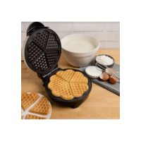 Máquina de waffles em formato de coração, fácil de limpar e perfeita para o café da manhã  marisa