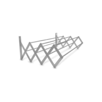 Varal de Parede Sanfonado Retrátil 60 cm Seca Roupas 100 Alumínio Ideal Para Apartamentos Não Enferruja - Kzaon