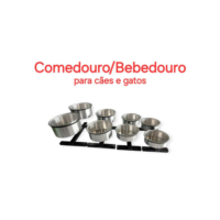 Comedouro duplo para cães e gatos
