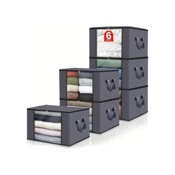 Kit 6 Saco Organizador Multiuso Dobrável Edredom Cobertor
