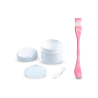 Kit Pincel Espátula 2 em 1 Skin Care + Pote Tampa Colher 30g