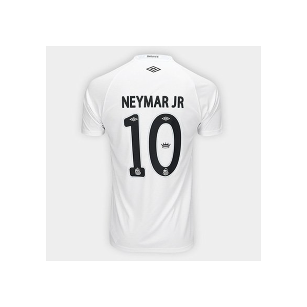 Camisa Santos I 25/26 Neymar N° 10 Torcedor Umbro Masculina - Branco+Cinza