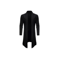 Cardigan Blazer Comprido Longo Masculino Casaco Manga Longa