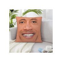 The Rock Face Dwayne Capa de almofada para sofá, decoração de casa, ator americano Johnson, capa de almofada de poliéster