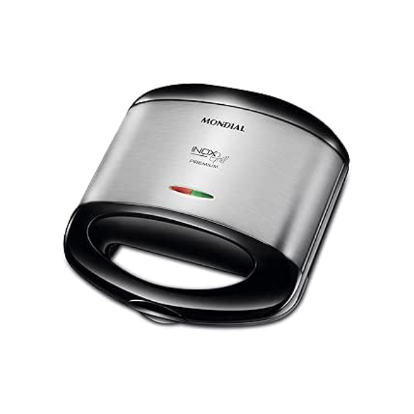 Grill e Sanduicheira Premium, Mondial, Preto/Inox, 800W, 220V - S-07