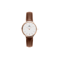 Relógio Feminino Couro Dourado Bronx Rosé Gold 32mm