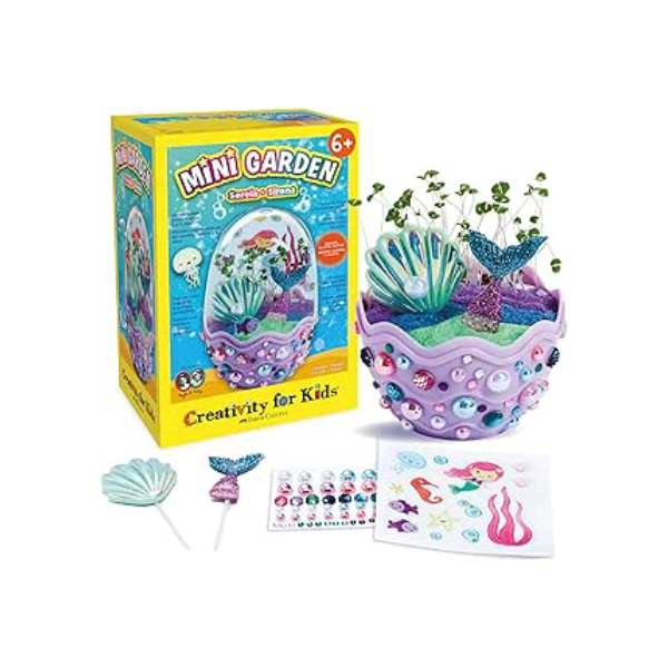 Creativity For Kids, Faber-Castell, Mini Jardim Mágico Encantado De Sereia, Estimula A Criatividade E Curiosidade, Para Crianças A Partir De 6 Anos.