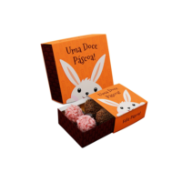 Embalagem p/4 Brigadeiro Pascoa - Pcte c/25 unid