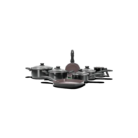 Jogo De Panelas Brinox Ceramic Life Easy Preto 7 Peças