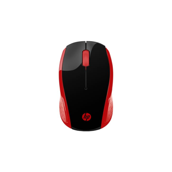 Mouse Sem Fio HP 200 Oman Vermelho - Sensor Óptico Ambidestro Receptor Nano 2,4Ghz Resoluções até 1000 DPI - 2HU82AA