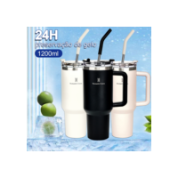 Copo Termica Inox 1200ml Generosa Garrafa Termica De Agua Com Canudo E Tampa