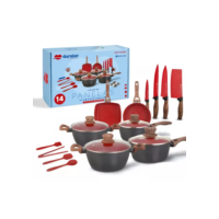 Jogo De Panelas Premium 14 Pçs Revestimento Cerâmico Indução