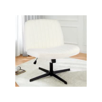 Cadeira Escritório DT3 Dolly, Criss Cross Cosy Chair, Original, Assento Extra Grande e Largo, Leisure, Penteadeira, Escrivaninha. (Cream)