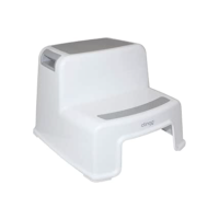 Clingo Escada Infantil Antiderrapante Dois Degraus Infantil Resistente Menino Menina/Escadinha Criança Banheiro Pia Assento Sanitario Vaso/Suporta até 80kg (Cinza)