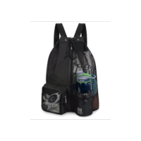 Mochila Natação Grande com Rede Respirável, Bolsa Natação Esportiva para Academia, Praia e Piscina – Mochila Academia Masculina Resistente (Preto)