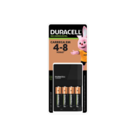 DURACELL - Carregador de Pilhas Recarregáveis AA e AAA Com 4 Pilhas AA