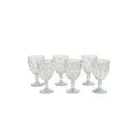 Jogo de Taças Copos Cristal Ecológico Diamond 330ml Com 6 Peças