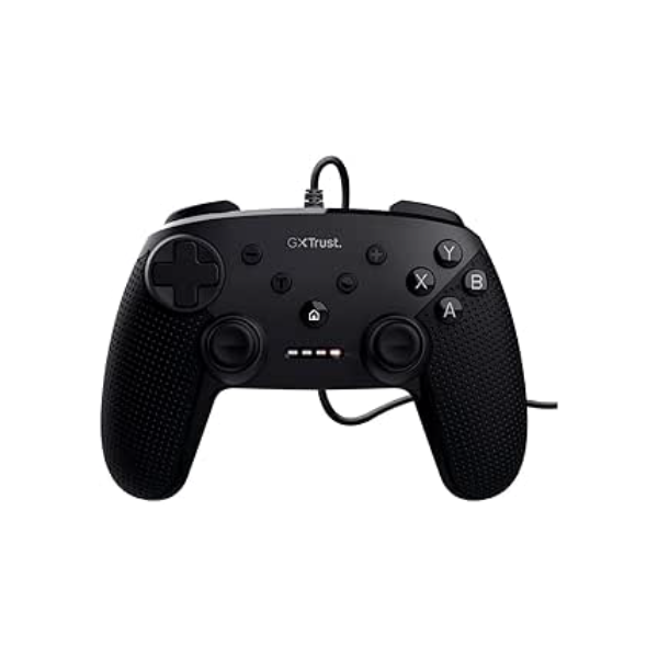Controlador de PC com fio Trust Gaming GXT 541 Muta, 75% de materiais reciclados, cabo de 3 m, 15 botões, feedback de vibração, joystick USB com capas direcionais extras para computador, laptop, Windo