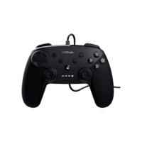 Controlador de PC com fio Trust Gaming GXT 541 Muta, 75% de materiais reciclados, cabo de 3 m, 15 botões, feedback de vibração, joystick USB com capas direcionais extras para computador, laptop, Windo