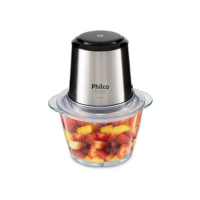 Mini Processador Philco Inox Vidro 1.2L 350W 220V