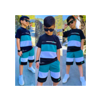 Conjunto Infantil Menino Juvenil Masculino Kit Bermuda e Camiseta Roupa Verão