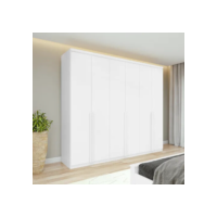 Guarda roupa casal com 6 portas Alonzo cor Branco Móveis Lopas