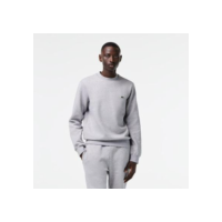 Moletom Lacoste Clássico Com Gola Careca Masculino - Cinza